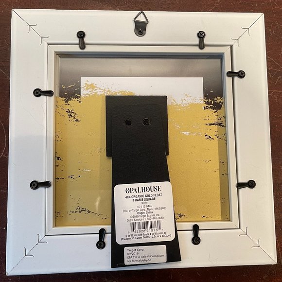 NEW Opalhouse 4” x 4” Organic Gold Float Photo Frame Square - Picture 3 of 4